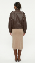 Stylische Jacke mit Lederoptik