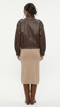 Stylische Jacke mit Lederoptik