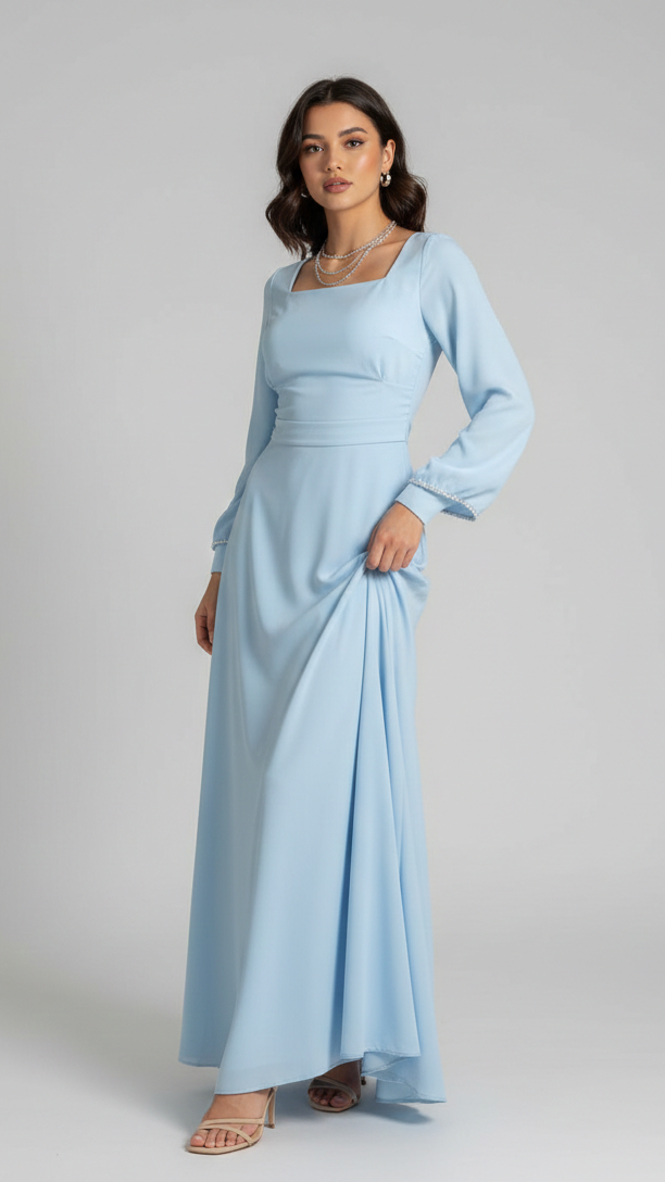 Elegantes Hellblaues Abendkleid