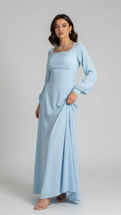 Elegantes Hellblaues Abendkleid