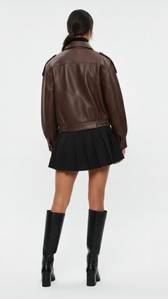 Stylische Jacke mit Lederoptik