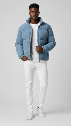 Virale Cord-Pufferjacke