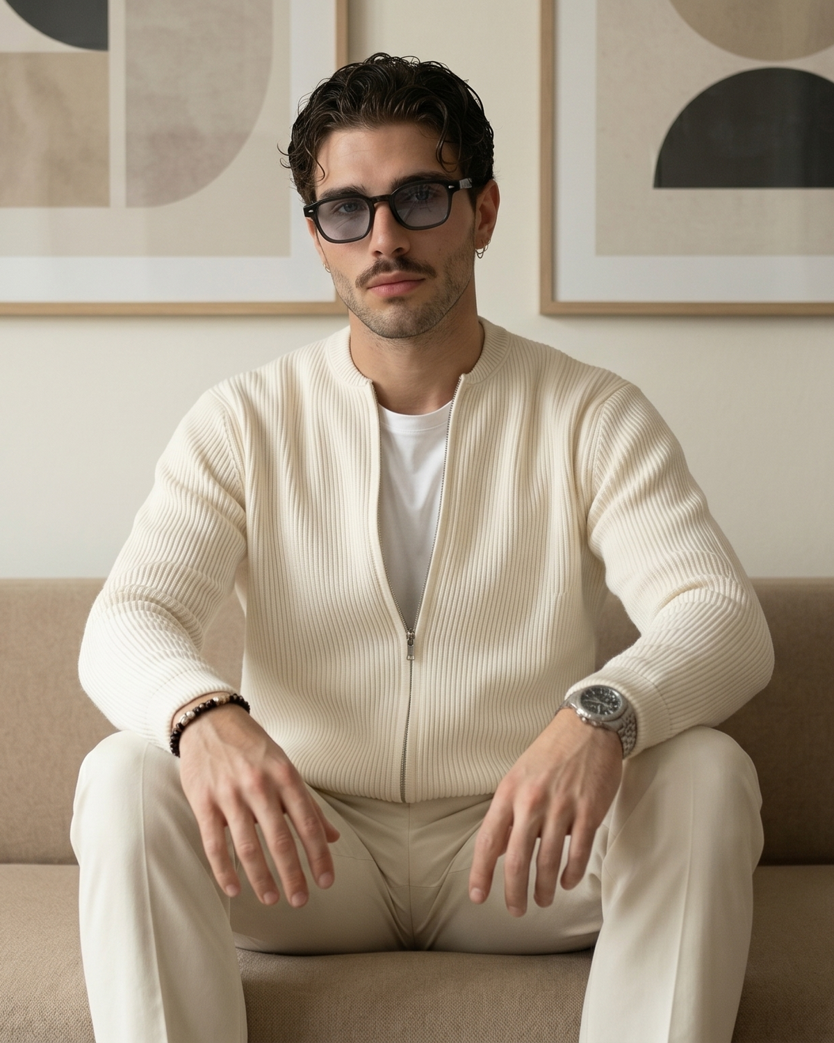 Castello Zip Strickjacke