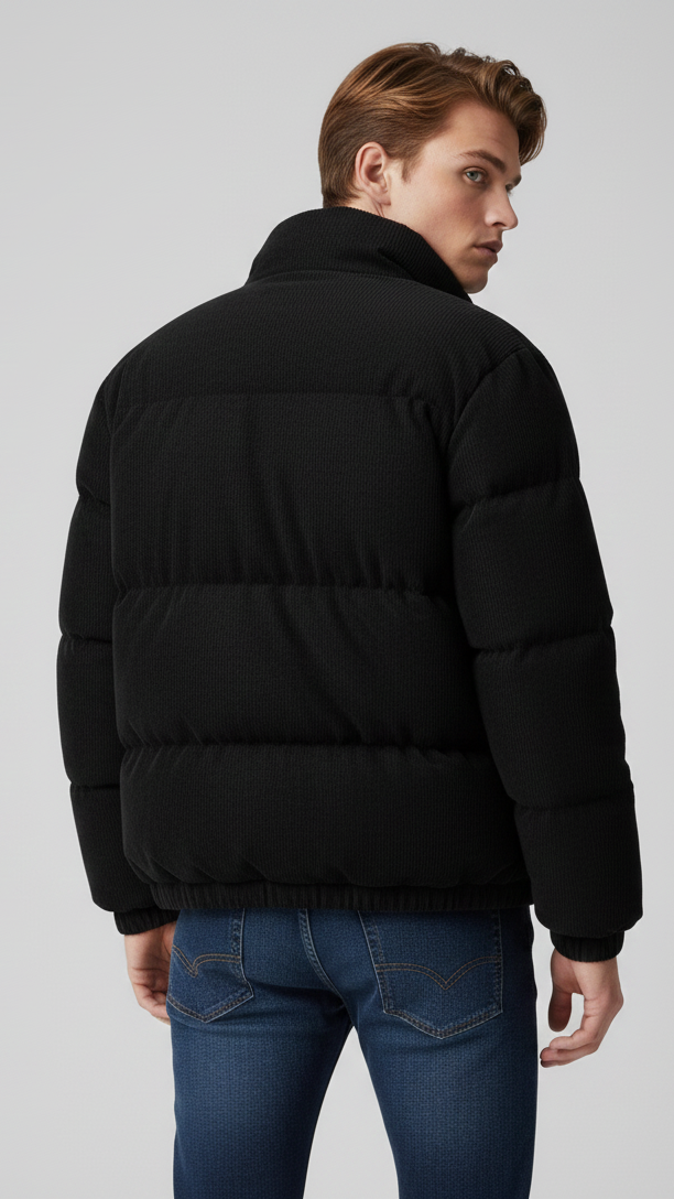 Virale Cord-Pufferjacke
