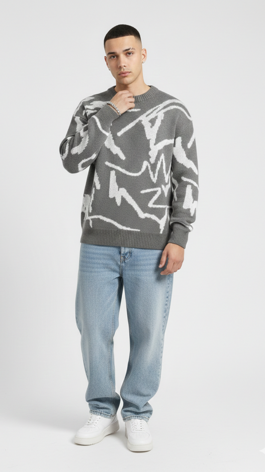 KNIT SWEATER - Scribble-Design