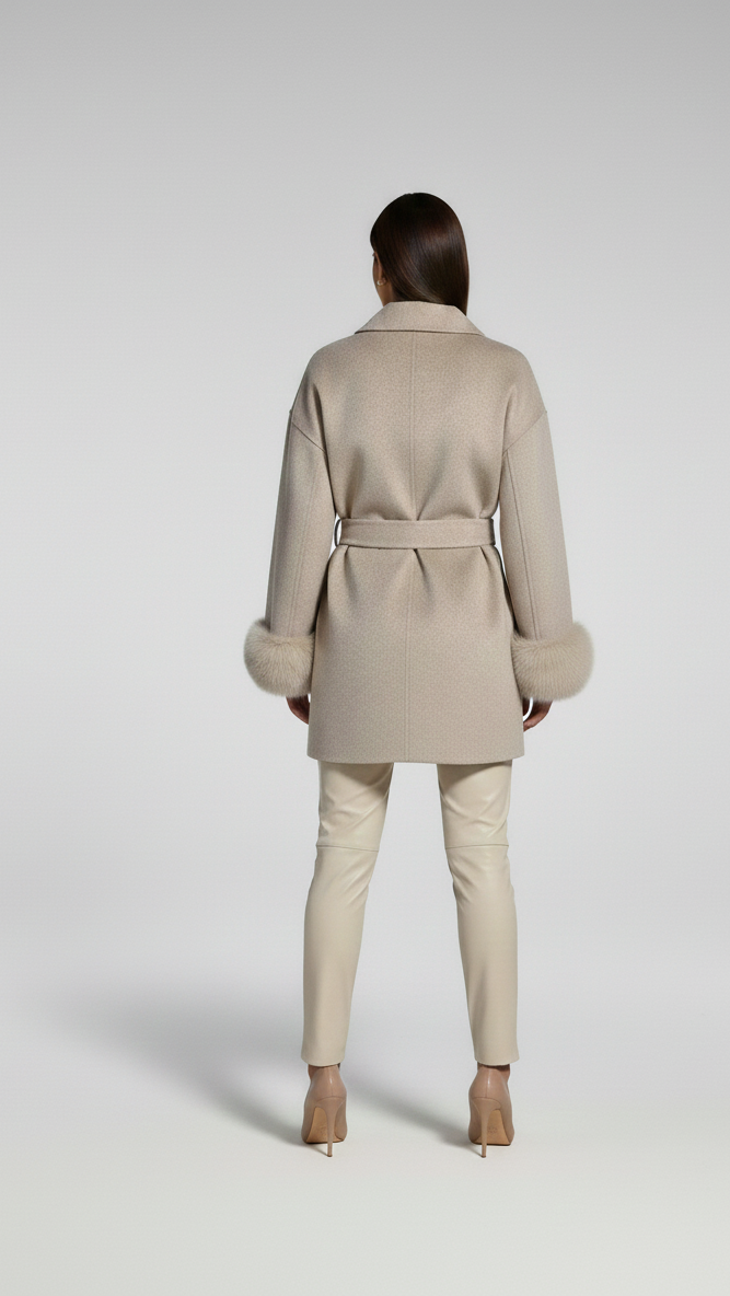 Eleganter Kurzmantel im Wickelstil