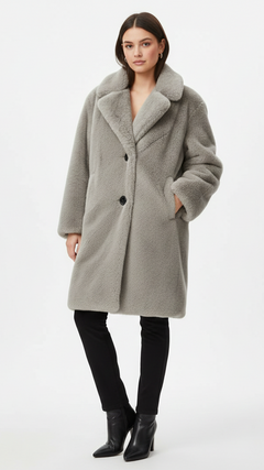 Teddy Mantel mit Oversized-Schnitt