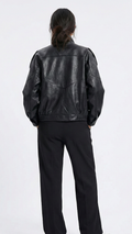 Stylische Jacke mit Lederoptik
