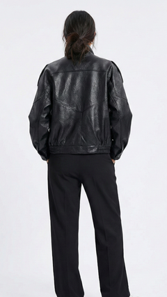 Stylische Jacke mit Lederoptik