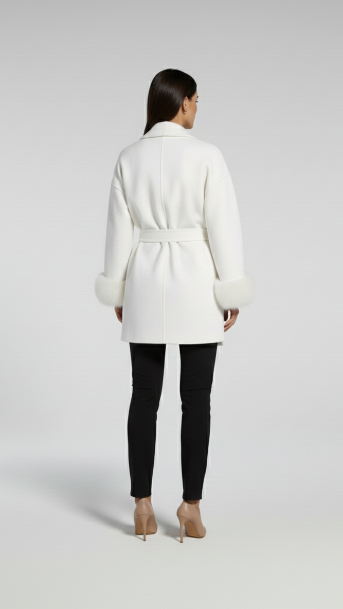 Eleganter Kurzmantel im Wickelstil