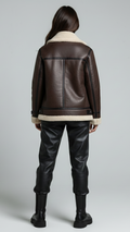 Braune Aviator-Jacke