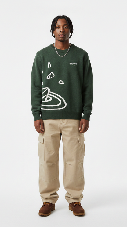 Moderner Sweater mit abstraktem Design