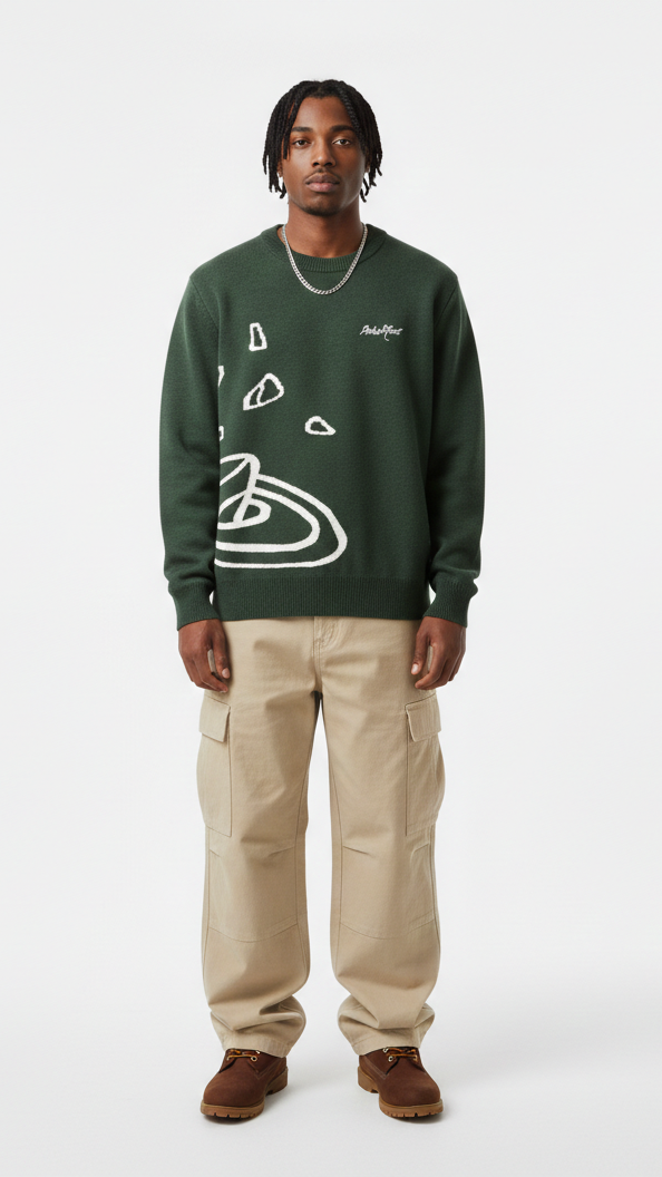 Moderner Sweater mit abstraktem Design