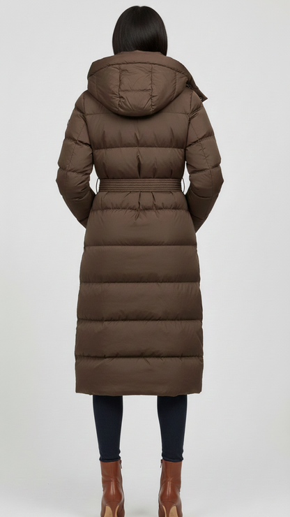 Long Chocolate Steppmantel