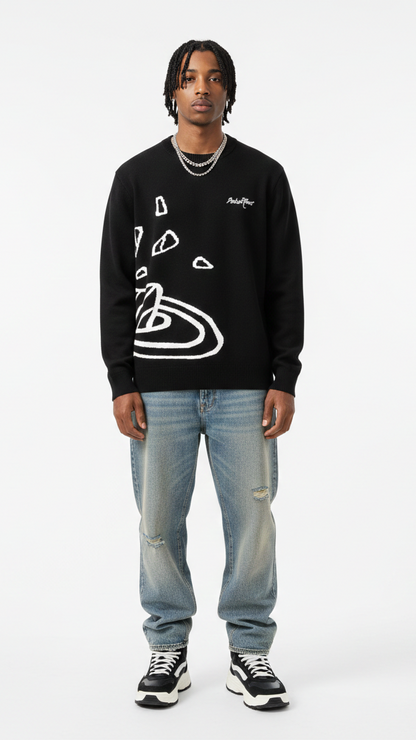 Moderner Sweater mit abstraktem Design