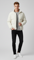 Virale Cord-Pufferjacke