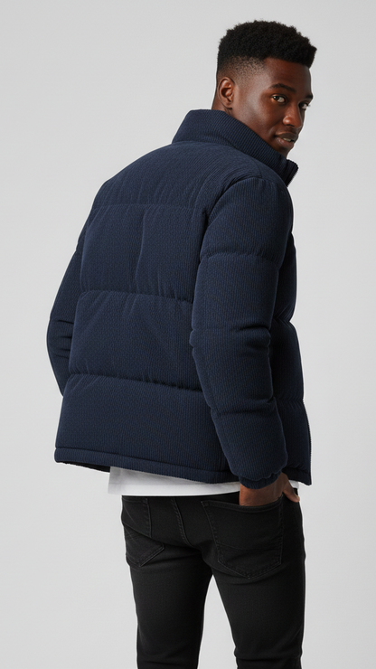 Virale Cord-Pufferjacke