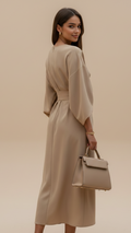 Midnight Drape Midi Dress