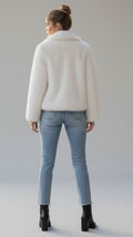 Cropped Faux-Fur Mantel