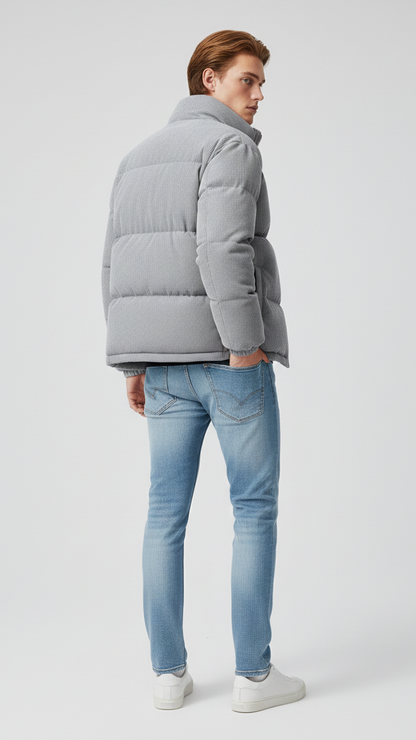 Virale Cord-Pufferjacke