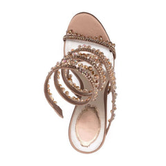 Crystal Chandelier Heels — Spiral Wrap
