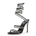 Crystal Chandelier Heels — Spiral Wrap