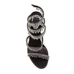 Crystal Chandelier Heels — Spiral Wrap