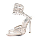 Crystal Chandelier Heels — Spiral Wrap